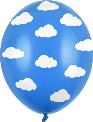 Obrázek produktu pro Balónky mraky 30cm modré bílé sada 6 ks