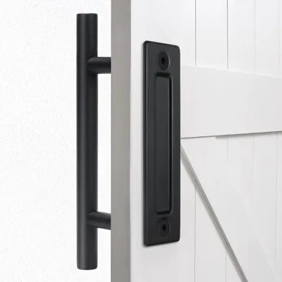 Produktbild von 30 cm Schwarzer Türgriff für Schiebetüren aus Kohlenstoffstahl