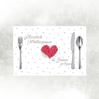 Produktbild von Sovie HORECA Tischset Herzlich Willkommen aus Linclass® Airlaid 40 x 30 cm, 100 Stück