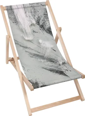Zdjęcie produktu dla Dreamroots Składany drewniany leżak, drewno bukowe do 130 kg, składany leżak z 3-stopniową regulacją nachylenia oparcia, Gray Streaks