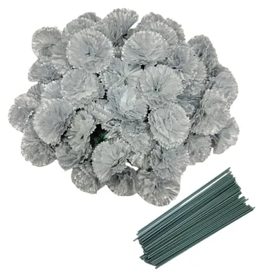 Productafbeelding van Kunstmatige Zijde Anjer Bloemen - Set van 50 voor Decoratie