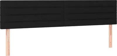 Produktbild von vidaXL Kopfteile Schwarz 160x5x78/88 cm Stoff