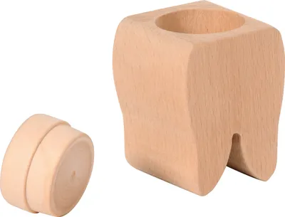 Produktbild von EDUPLAY 210245 Zahndose, Holz, 4 x 4 x 6 cm, natur