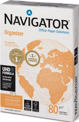 Produktbild von Navigator Kopierpapier Organizer 824709A80S 2fach gel. 2.500Bl.