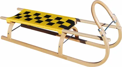 Immagine prodotto di Slitta di legno SULOV® 67, 110 cm, giallo-nero