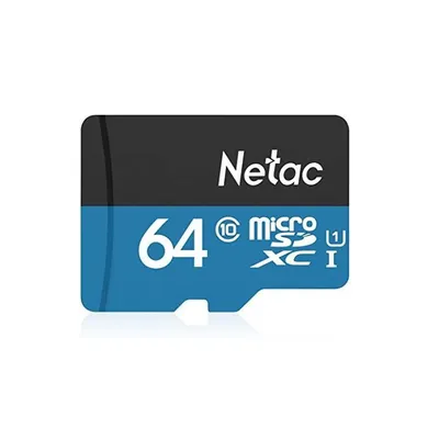 Zdjęcie produktu dla Netac P500 Standard, 64 GB, MicroSD, 80 MB/s, Class 1 (U1), Czarny, Niebieski
