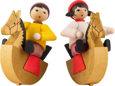 Produktbild von Reiterleinkinder 2-teilig gebeizt (7cm) von ULMIK