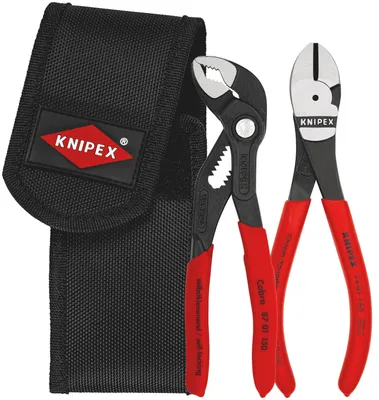 Produktbild von KNIPEX Mini-Zangenset in Werkzeuggürteltasche 2-teilig 173 mm