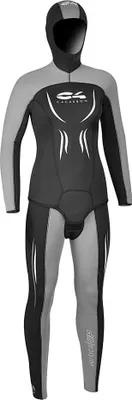 Produktbild von C4 Freediving Vertical Up Speerfischerjacke Für Damen 5 Mm Grau S Damen Grau S