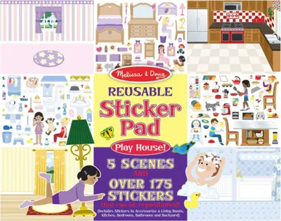 Immagine prodotto di Melissa & Doug: casa da gioco riutilizzabile con adesivi