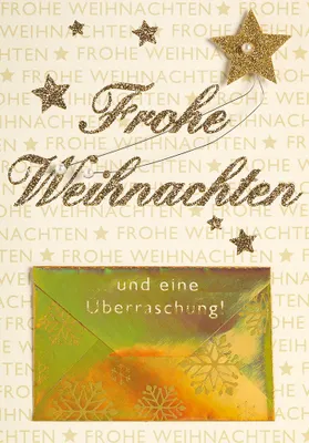 Produktbild von Weihnachten  Geldkarte  Glückwunschkarte im Format 115 x 17cm mit Umsc