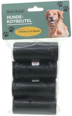 Produktbild von Hundekotbeutel 4 Rollen je 15 Beutel