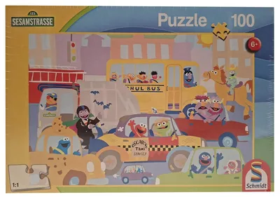Zdjęcie produktu dla Schmidt Spiele 56460 "Ulica Sezamowa" - Ruch drogowy - Puzzle dla dzieci, 100 elementów, puzzle edukacyjne, gra dla dzieci od 6 roku życia
