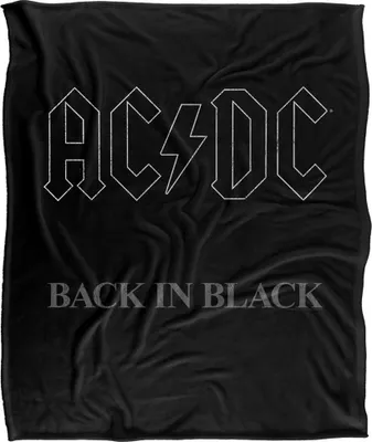 Produktbild von AC/DC - "Back In Black" Decke, Seidig, Supersoft TV23781 (Einheitsgröße) (Schwarz/Grau)