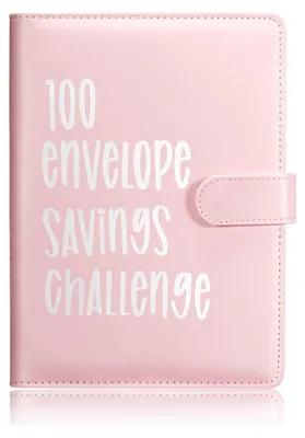 Produktbild von 100 Umschlag Challenge Binder, Einfache und unterhaltsame Möglichkeit, 5.050 $ zu sparen, Budget Binder Spar-Challenge-Buch, Spar-Challenges Budget Buch Binder