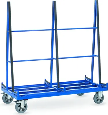 Produktbild von fetra 4476, Stahl, Transportwagen, Blau, 1200 kg, 4 Rad/Räder, Gummi