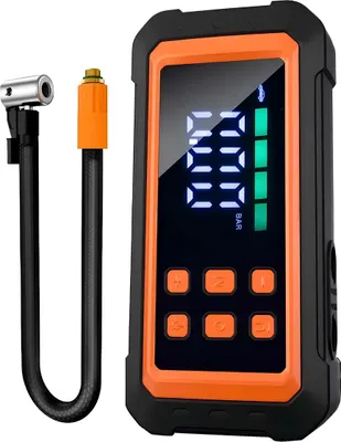 Produktbild von Avizar, Starthilfe-Gerät mit Luftkompressor für Auto und Haushalt, Schwarz / Orange