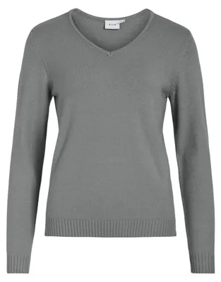 Produktbild von VILA Dünner Strickpullover Knitted Basic Stretch Sweater Langarm V-Neck VIRIL Größe: XS