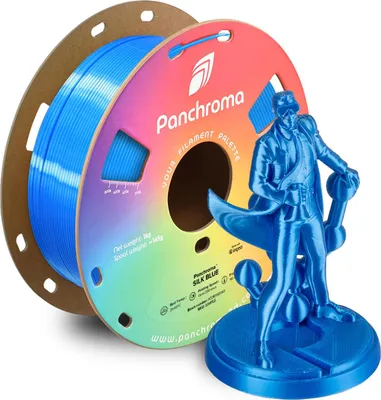 Obrázok produktu pre Panchroma™ PLA Silk, farba:Silk Blue, veľkosť vlákna:1,75 mm, hmotnosť:1 kg