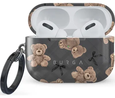 Produktbild von Schutzhülle für AirPods Pro 3, Burga BFF, Grau mit Teddybären