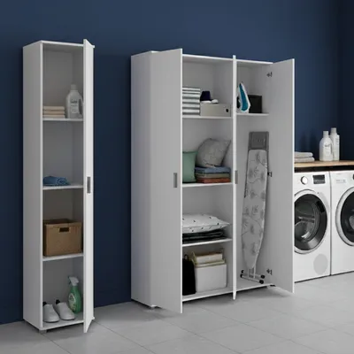 Immagine prodotto di Stazzona - Armadio Multiuso Grande, 155x190h cm Bianco, Modulabile