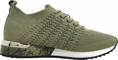 Imagen del producto de La Strada: Zapatos deportivos para mujer, con cordones, color verde, para uso diario