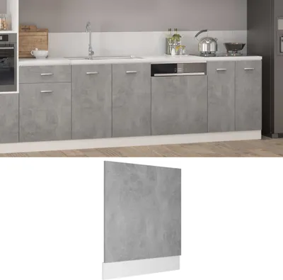 Produktbild von vidaXL Pokrywa zmywarki betonowa szara 59,5x3x67 cm płyta wiórowa