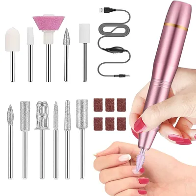 Produktbild von Elektrische Nagelfräser 20000 u/Min, Professionelle Nagelfeilen Set, Nagelbohrer zum Peeling Polieren, Maniküre, Pediküre Set für den Heimsalon
