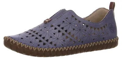 Produktbild von Rieker Straßenslipper(Trott) Abs.b.25 mm in blau, Gr. 36