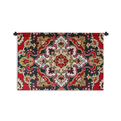 Obrázek produktu pro MuchoWow® Tapiserie Věšení na zeď Perský koberec - Mandala - Koberec 90x60 Tapiserie dekorace Nástěnná šála