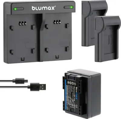 Produktbild von 1x Akku + Lader für Canon BP-718 M52 M56 M506 R37 R38 R306  1800 mAh (3,6V)