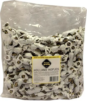 Produktbild von Original niederländische Bonbons Holland Hopjes 1000g Beutel (Kaffee-Karamell Sahne Bonbon)