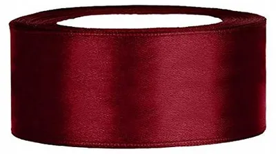 Satinband 25 mm x 25 m Bordeaux – Geschenkband