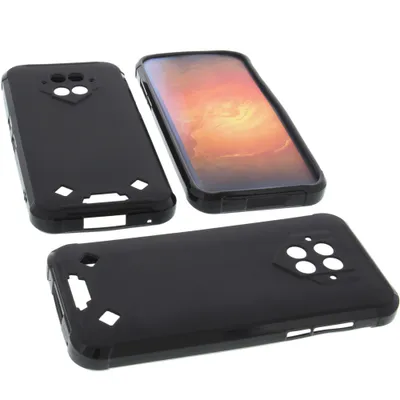 Produktbild von foto-kontor Hülle kompatibel mit Blackview BV9800 Tasche Gummi TPU Schutz Handytasche schwarz