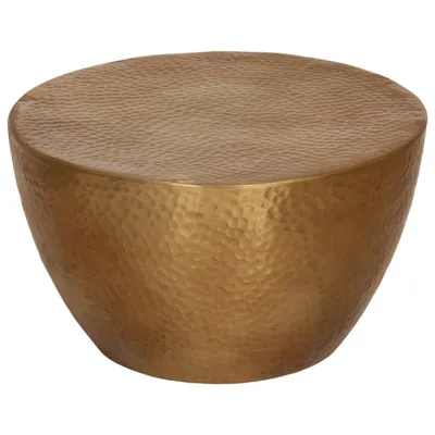 Obrázek produktu pro Konferenční stolek kovaný hliník Ø 50 x 30 cm mosaz