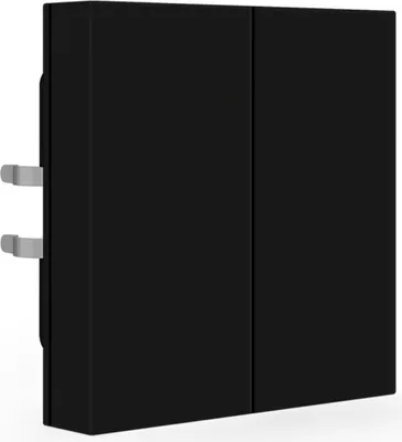 Produktbild von MDT BE-TAL55B206.01 KNX Taster Light 55 Basic 2-fach Schwarz matt Neutral