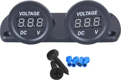 Immagine prodotto di Voltmetro auto LED doppio display digitale voltmetro 6-35V per 12/24V camion SUV barca marina