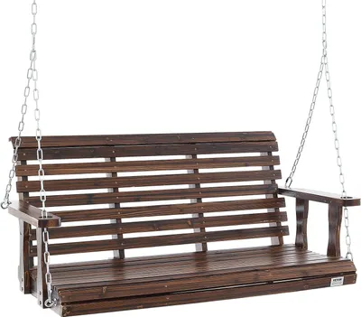 Zdjęcie produktu dla Drewniana huśtawka ogrodowa wisząca na taras werandę 137 cm