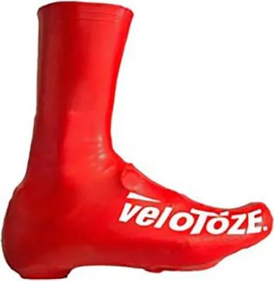 Produktbild von VeloToze Überschuhe 2.0 Lang Rot - Wasserdichter Überschuh Größe L