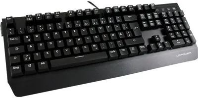 Zdjęcie produktu dla LC-Power LC-KEY-MECH-1, Przewodowa, USB, Mechaniczna, QWERTZ, LED, Czarny