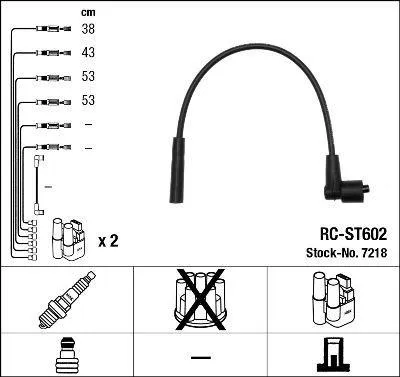 Produktbild von NGK 7218 Zündkabelsatz Zündleitungssatz für SEAT MARBELLA (28)