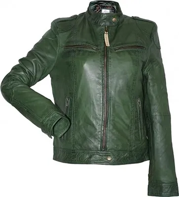 Produktbild von Damen Lederjacke Trend Fashion echtleder Jacke aus Lamm Nappa Leder grün, Größe:42