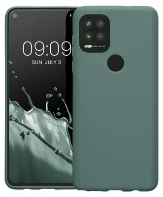 Produktbild von kwmobile Handyhülle für Motorola Moto G Stylus 5G Hülle - TPU Case - Kabelloses Laden - Schutzhülle Cover in Tannengrün