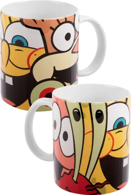 Produktbild von Spongebob Tasse - Allover - Kaffeetasse Becher Kaffeebecher aus Keramik 320 ml