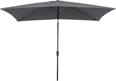 Imagen del producto de Parasol rectangular, 300 x 200 cm, parasol de jardín con manivela, inclinable 30° en ambos lados, parasol para jardín, parasol para terraza, parasol con manivela para balcón, jardín o terraza (color antracita)