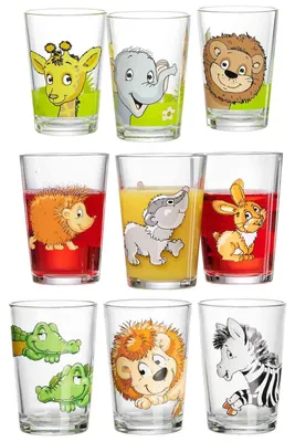 Kinderbecher-Set 9-tlg. 205 ml Tiermotive spülmaschinengeeignet