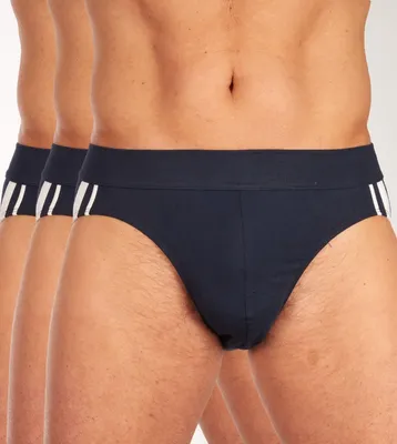 Image de Schiesser slip lot de 3 95/5 organic Coton rio briefs stripe dark blue hommes