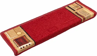 Image de vidaXL Tapis de sol auto-adhésifs 10 pcs. 65x21x4 cm rouge