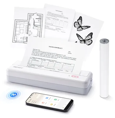 Tragbare thermische Bluetooth-Printer A4 203 DPI inkl. Papier