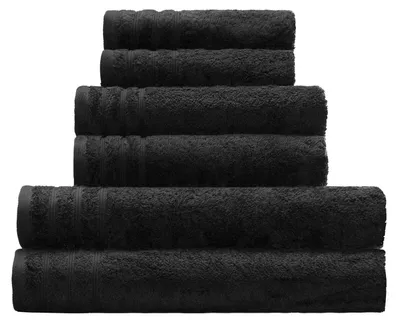 Productafbeelding van Kleine Wolke 3003926201, Katoen, Zwart, Effen, 30 x 50 cm, 1 stuk, 500 g/m²